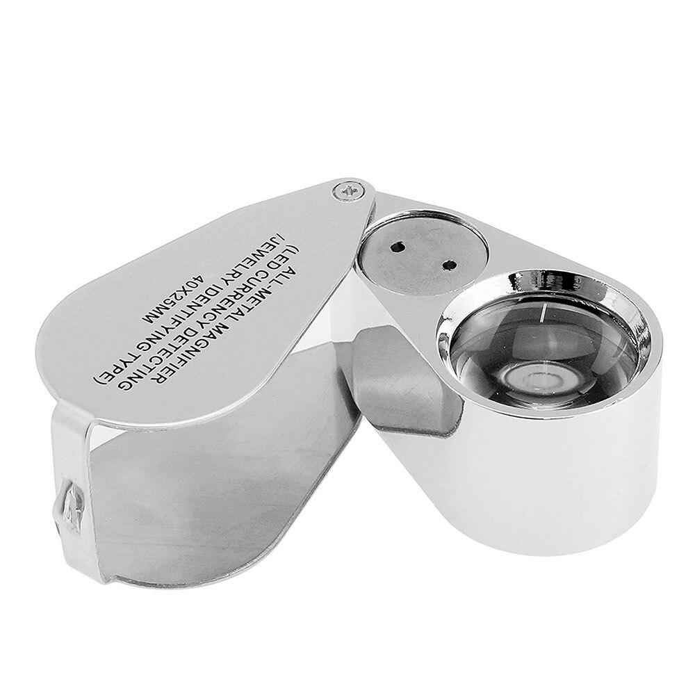 Jeweler LED UV Lens Loupe Magnifier